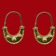 Boat-shaped earrings with granulated circles, late 6th century BC