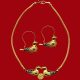 Creation in 22k gold presenting birds, connected in the middle of the necklace with a rosette