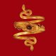 Golden bracelet consisted of two snakes, with bound tails in Heraklion knot decorated with deficient grantis. From Eretria, Evia